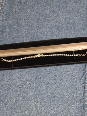 Silver Crystal Tennis Bracelet - Sparkling Clear Stones
